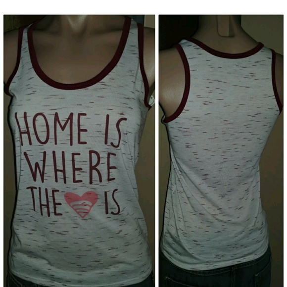PRINT SHOP HOME IS WHERE THE HEART IS TANK SHIRT - Picture 2 of 2